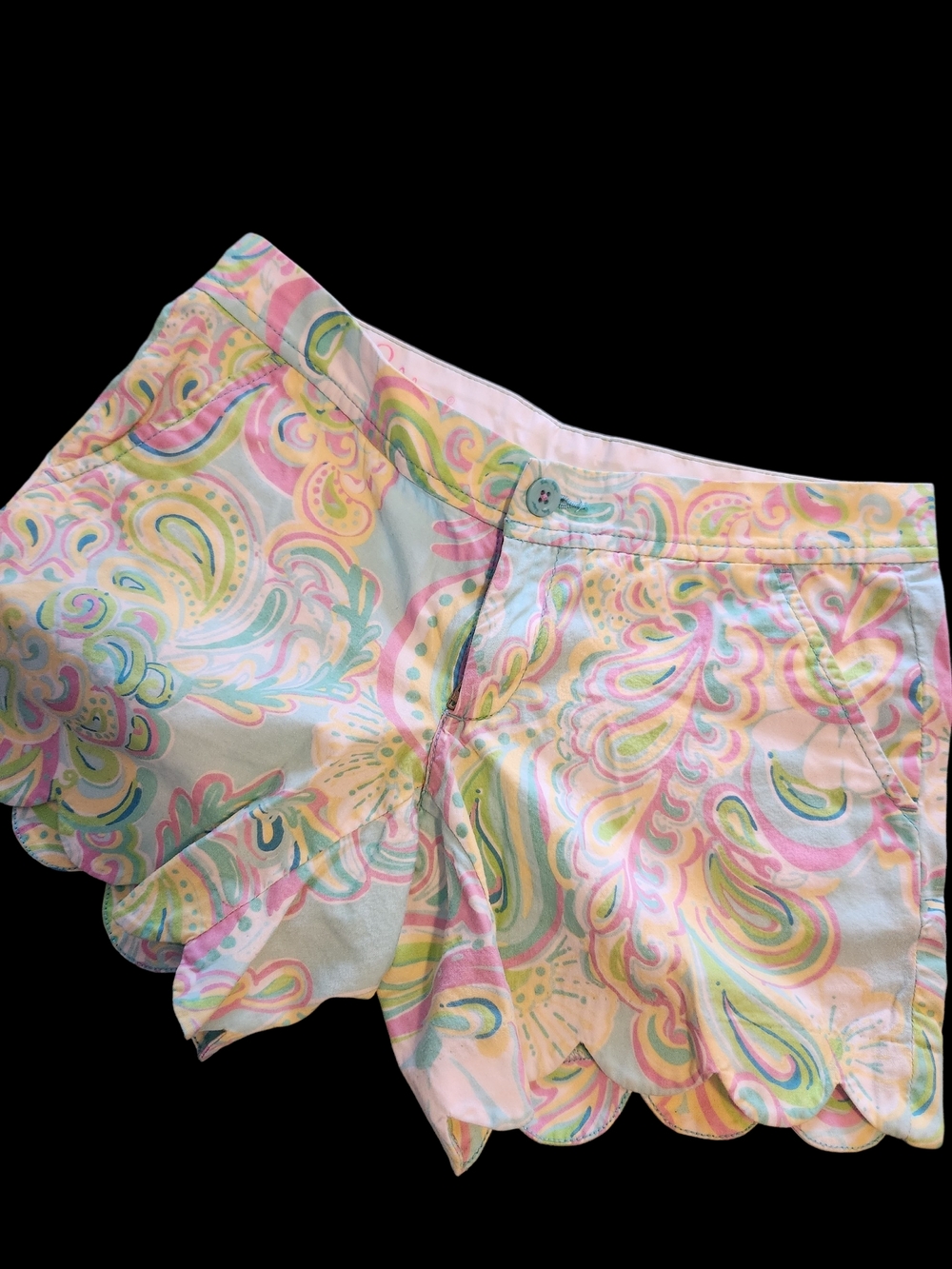 Lily Pulitzer Pastel Paisley Scalloped Women's Shorts - Multicolor